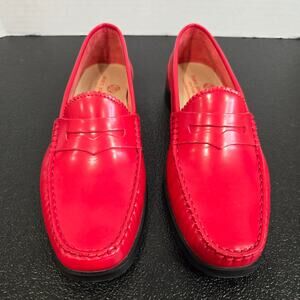 Marc Joseph New York East Village 2.0 Bright Red Loafers Women's Size 6
